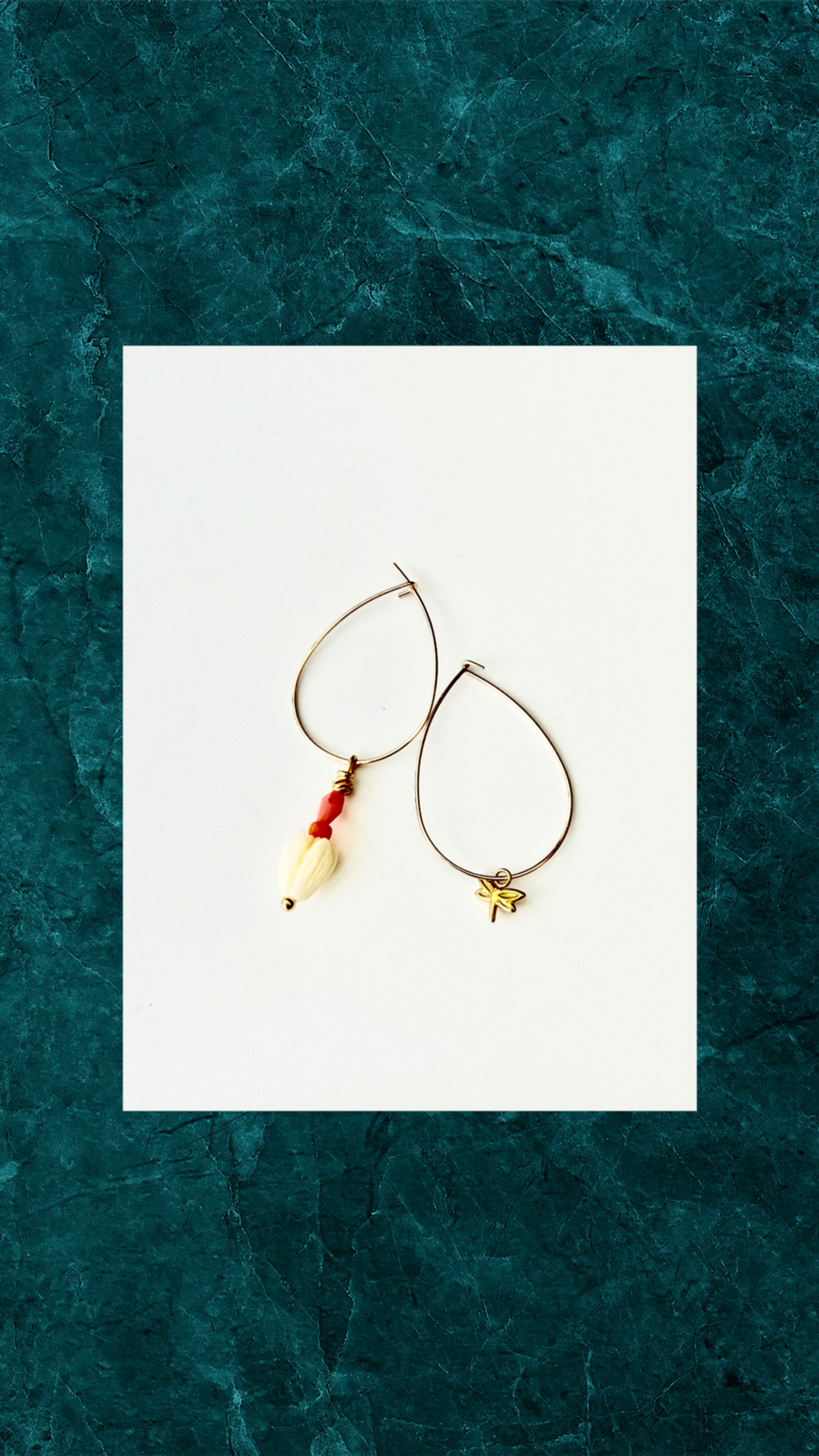 Forårs Øreringe – Guldsmed & Tulipan i Forgyldt Sølv