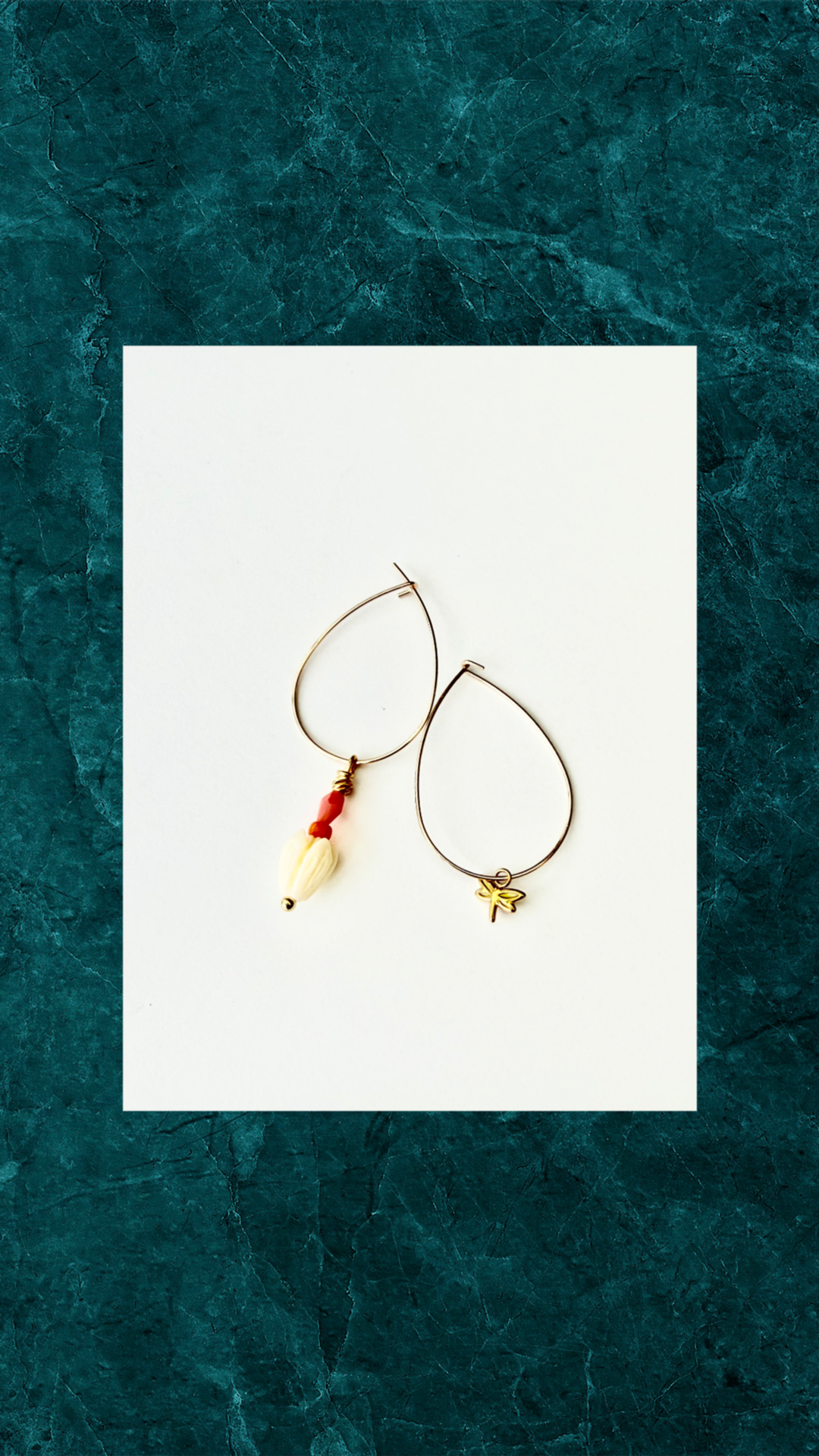 Forårs Øreringe – Guldsmed & Tulipan i Forgyldt Sølv