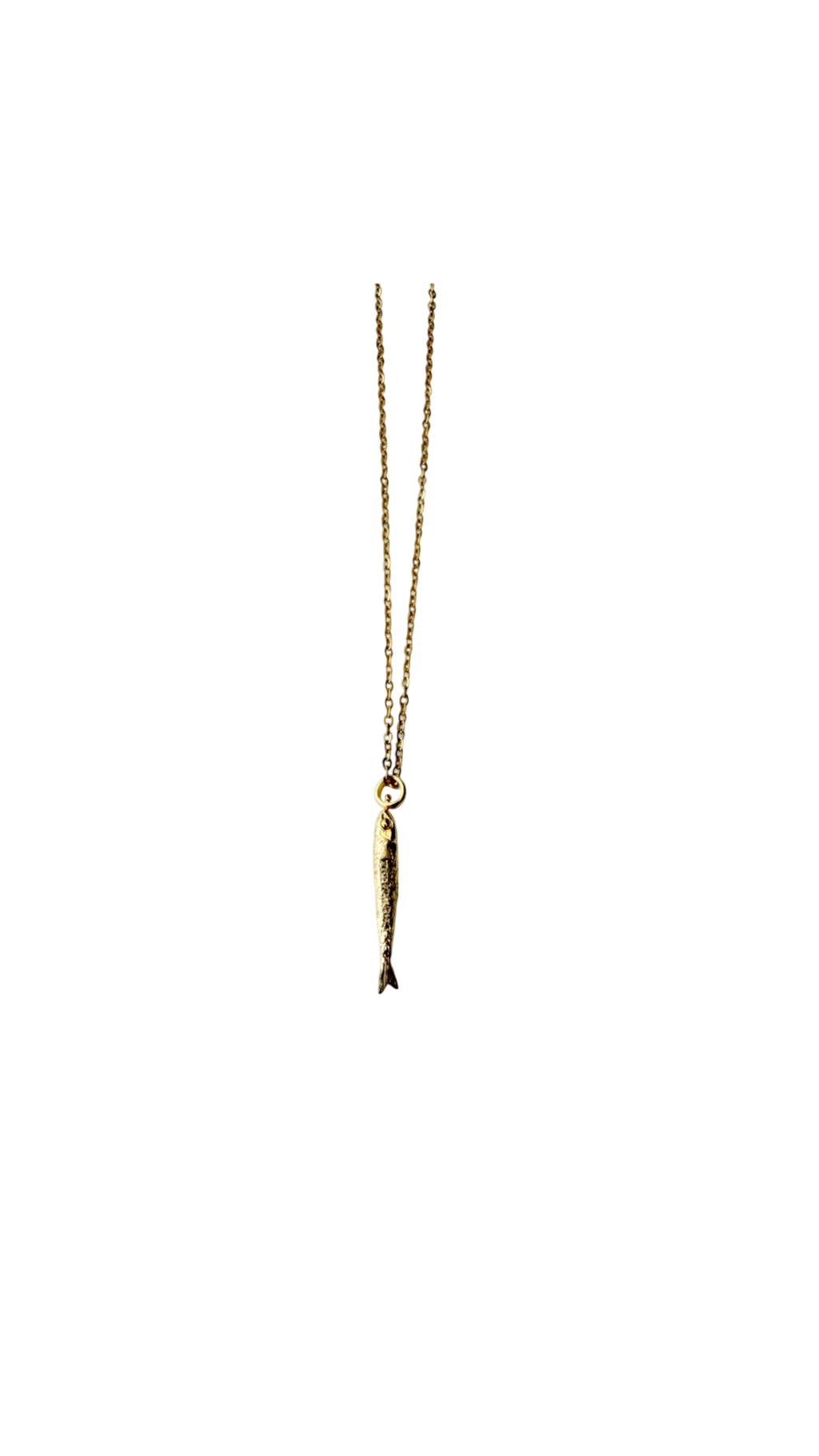 Forgyldt Halskæde med Fisk – 45 cm #65