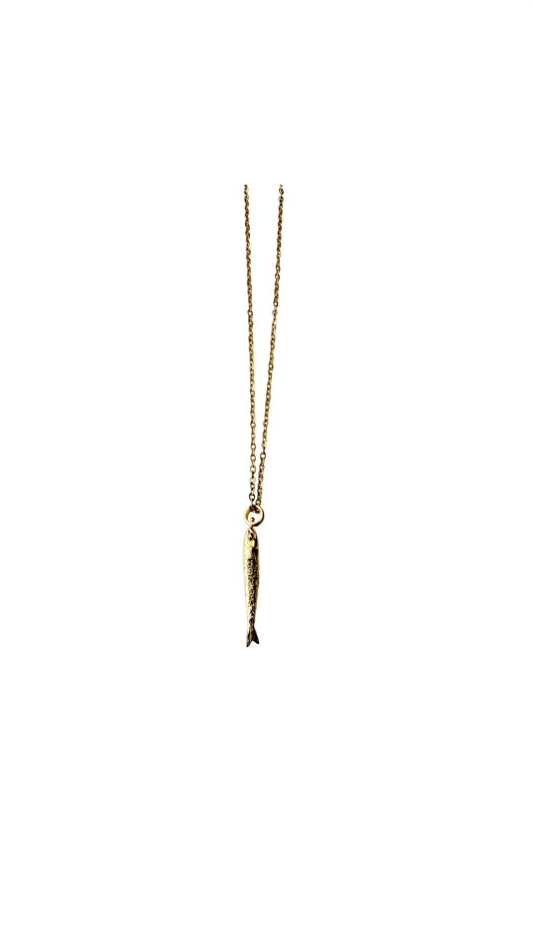 Forgyldt Halskæde med Fisk – 45 cm #65