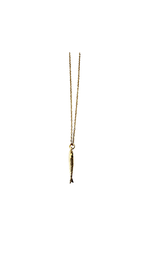 Forgyldt Halskæde med Fisk – 45 cm #65