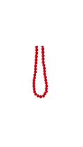 Forgyldt Halskæde med Røde Perler
