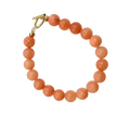 Håndlavet Forgyldt Armbånd med Orange Perler