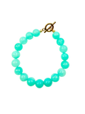Håndlavet Forgyldt Armbånd med Turkis Perler