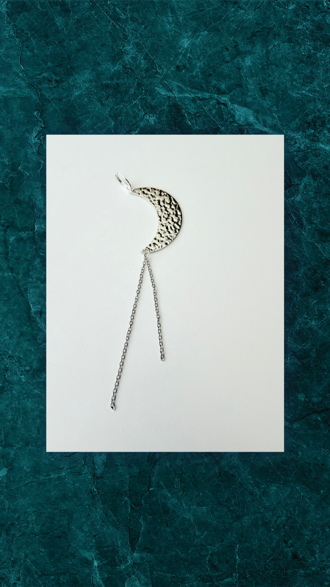 Sølvbelagt Moon Ørering