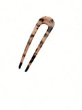Lys leopard hairpin i beige efterårsfarver #E
