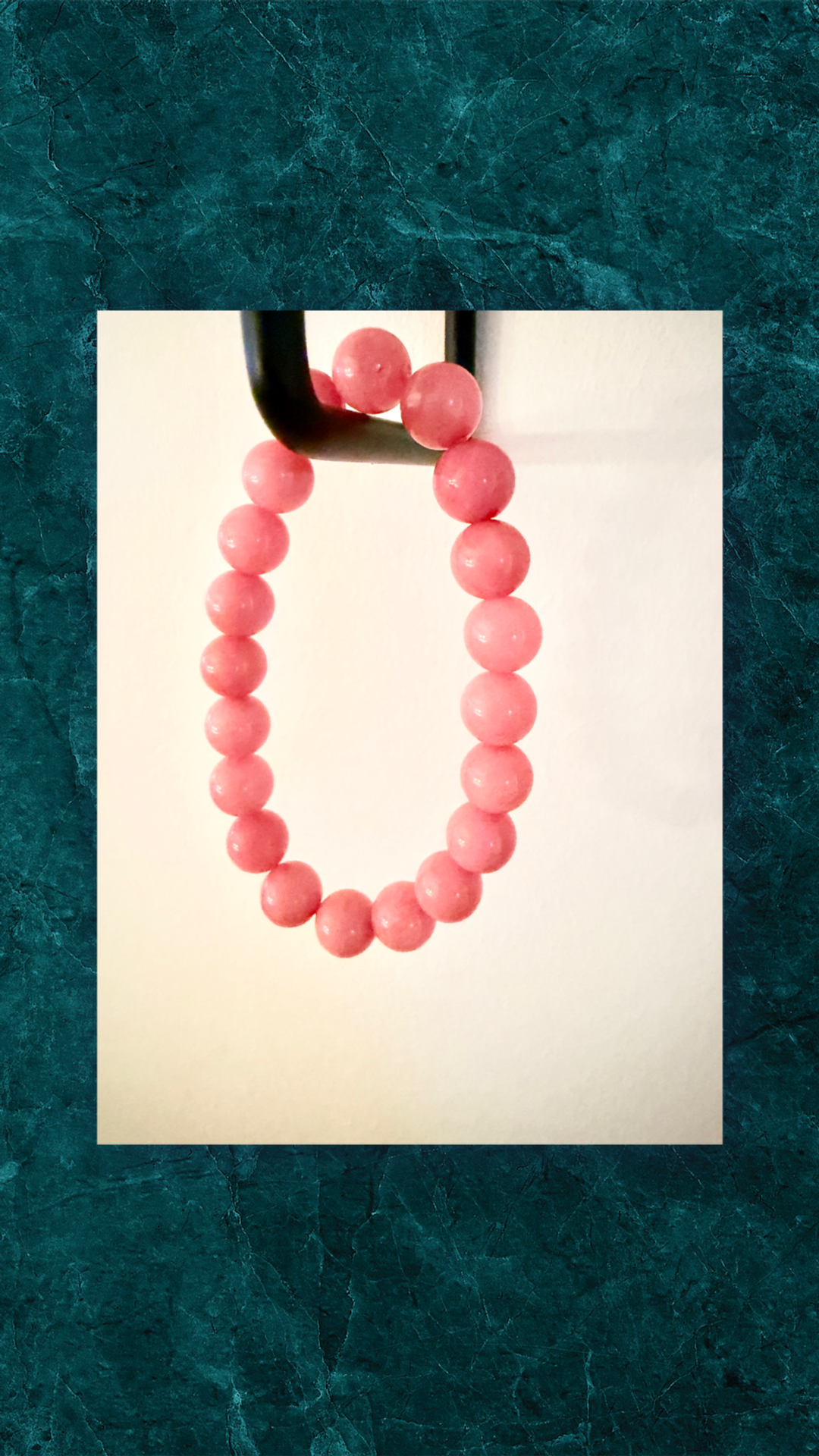 Armbånd med Rosa Perler - Elastik