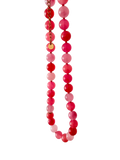Halskæde med pink og lilla perler