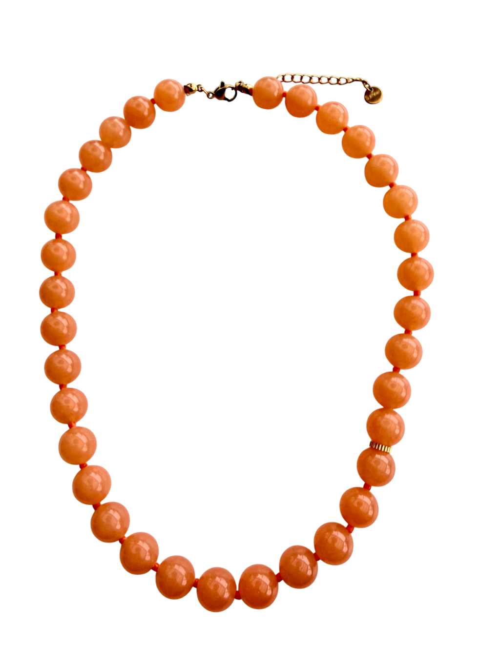 Halskæde med orange perler