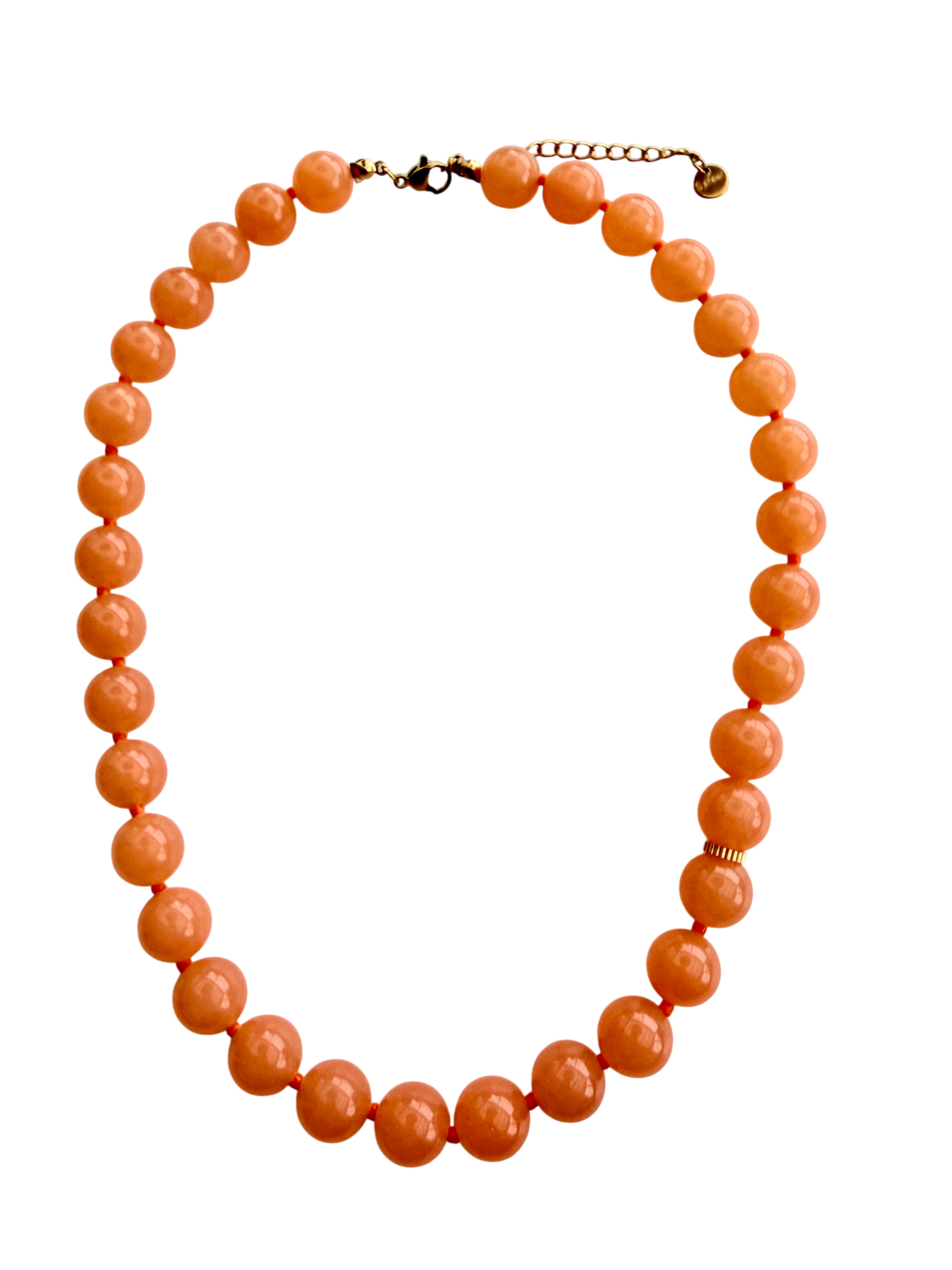 Halskæde med orange perler