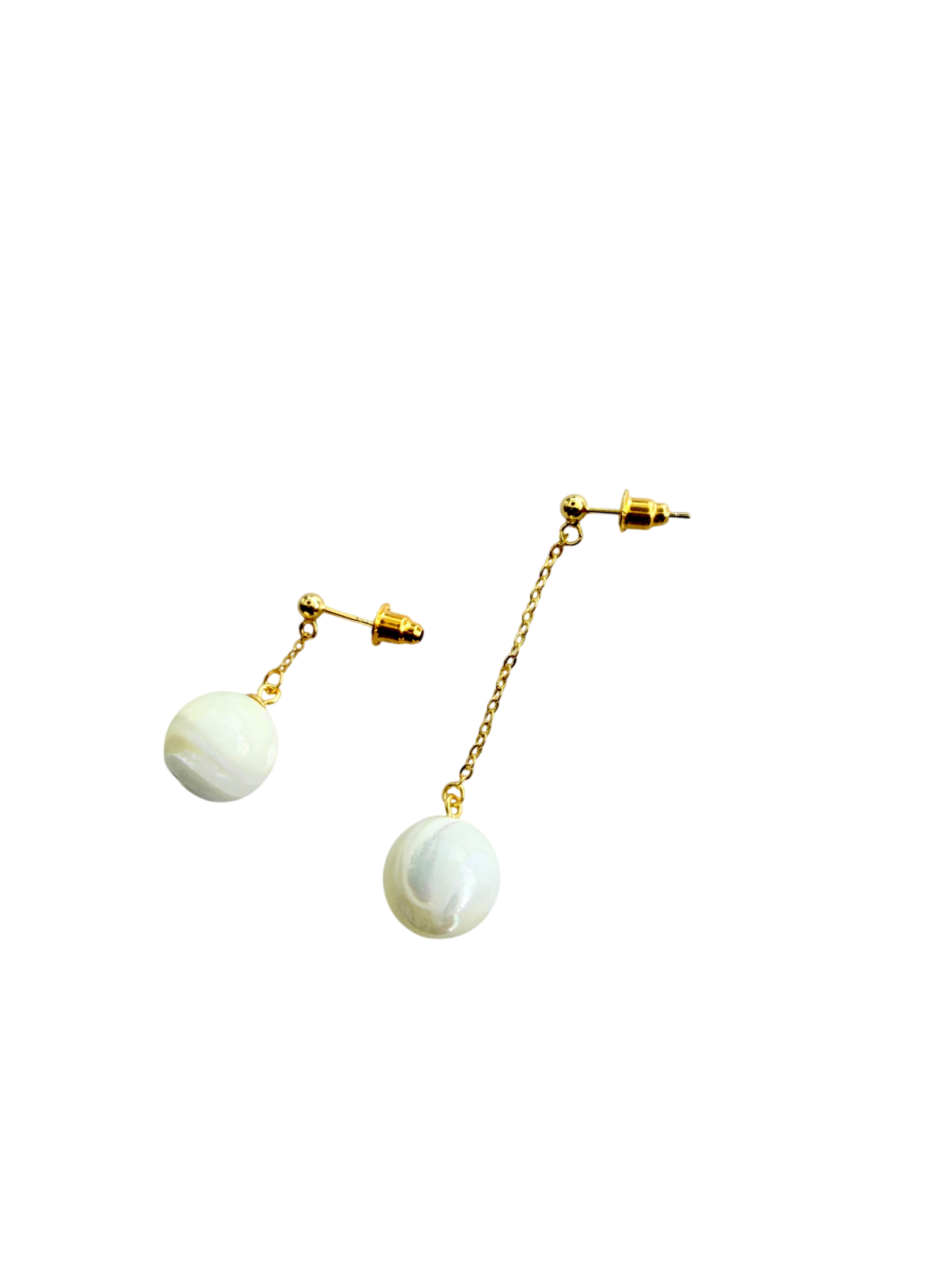 Ørering enkelt med hvid sodalit perle #13 Mix & Match