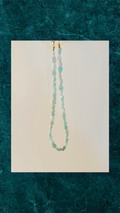 Halskæde med Turkis Larimar Perler - Håndlavet Smykke