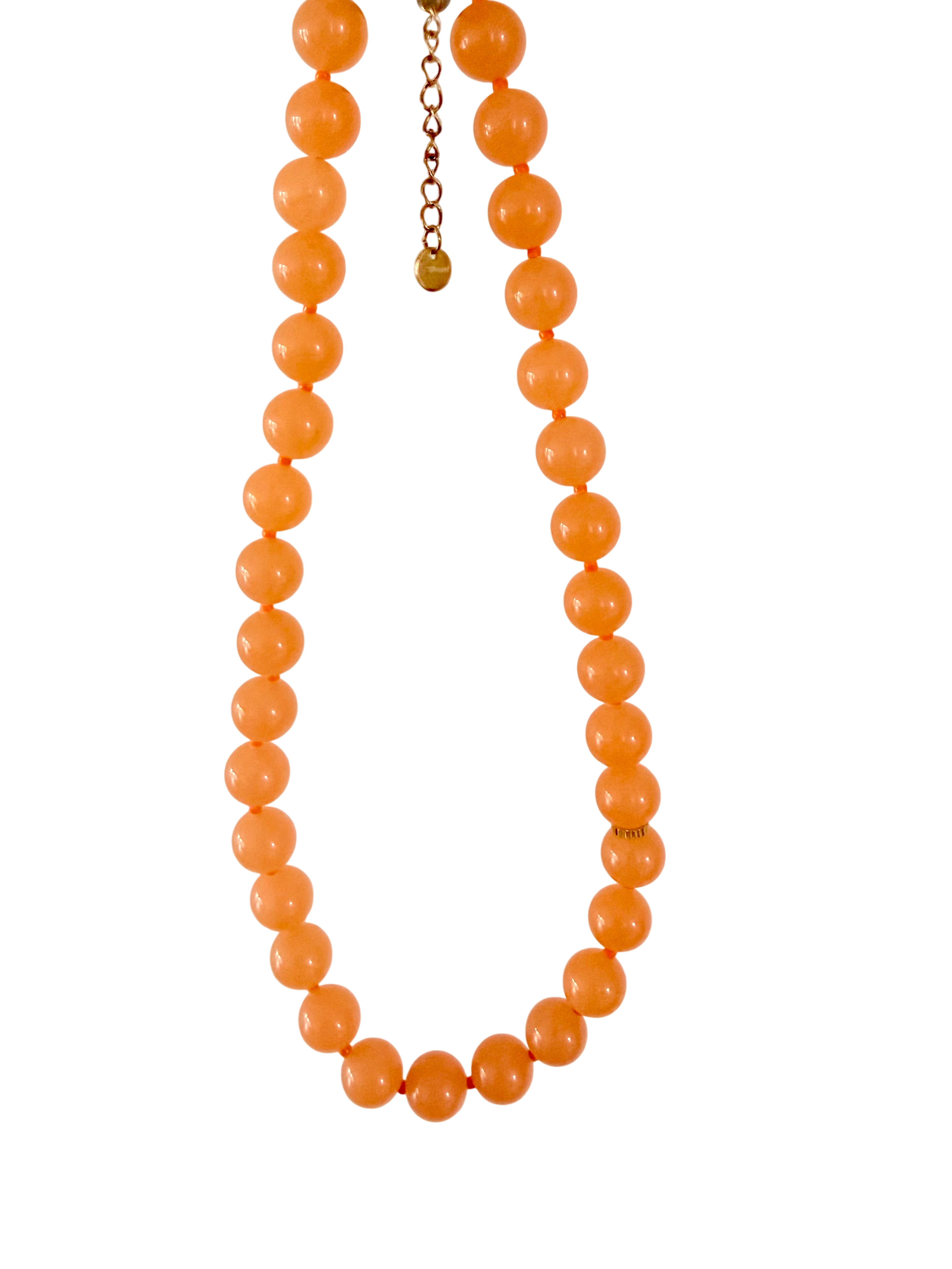 Halskæde med orange perler