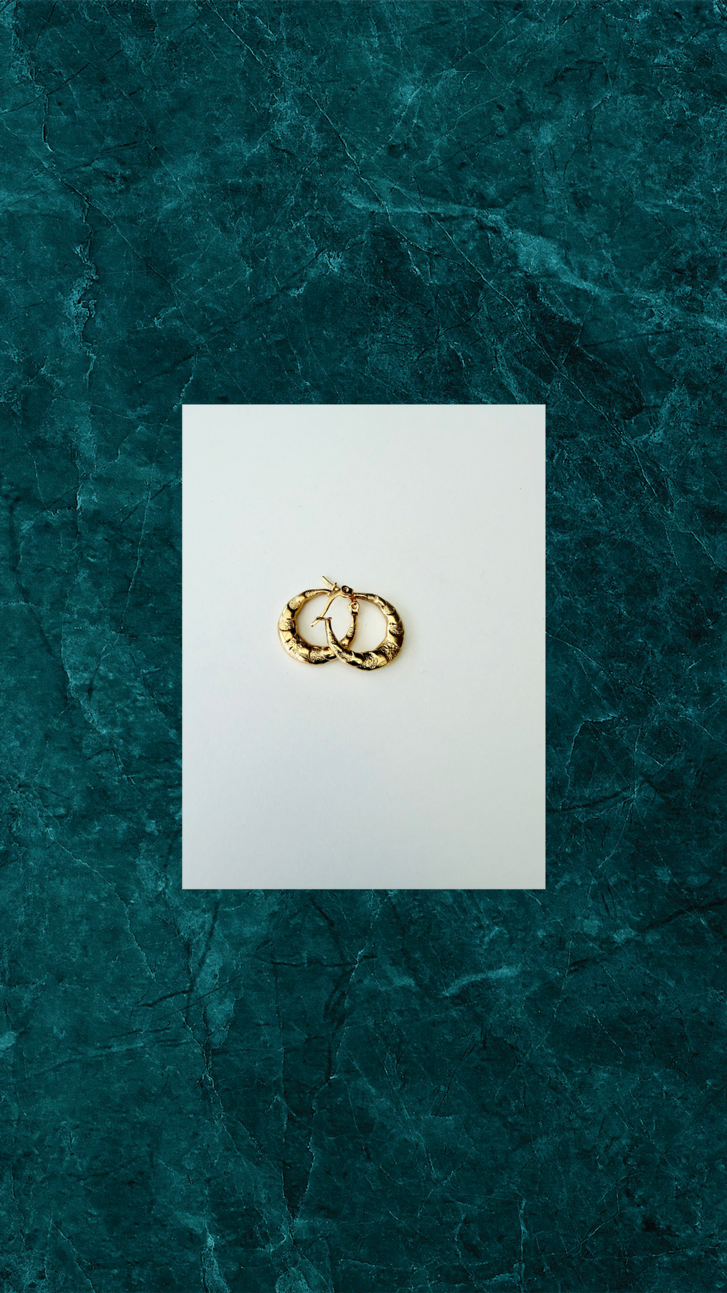 Snake Print Øreringe - 18k Forgyldt