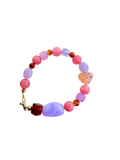 Håndlavet Armbånd – Lilla, Pink & Orange