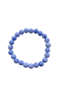 Håndlavet Armbånd med blå agat (8 mm. perler)
