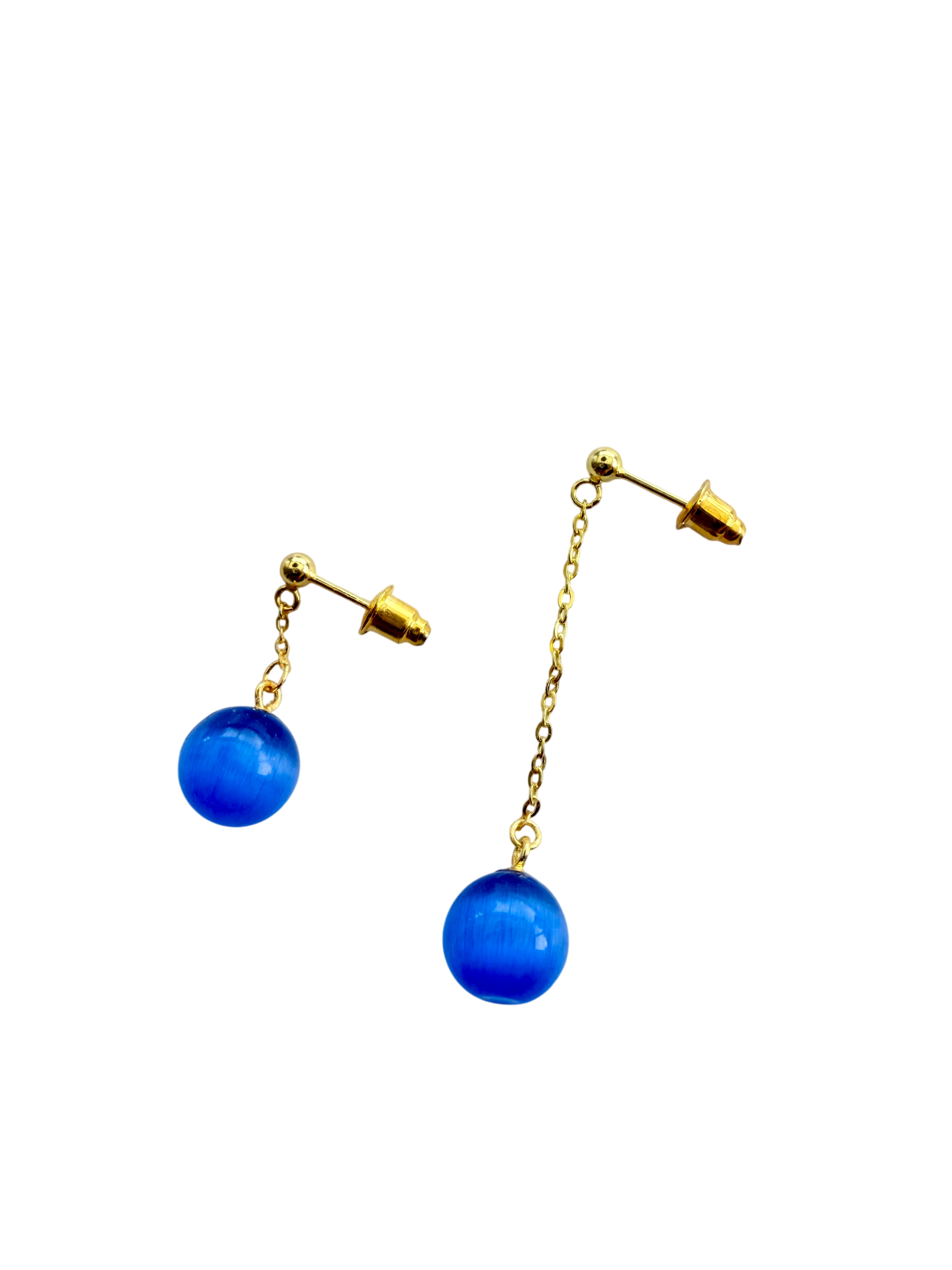 Ørering enkelt med blå perle #22 Mix & Match