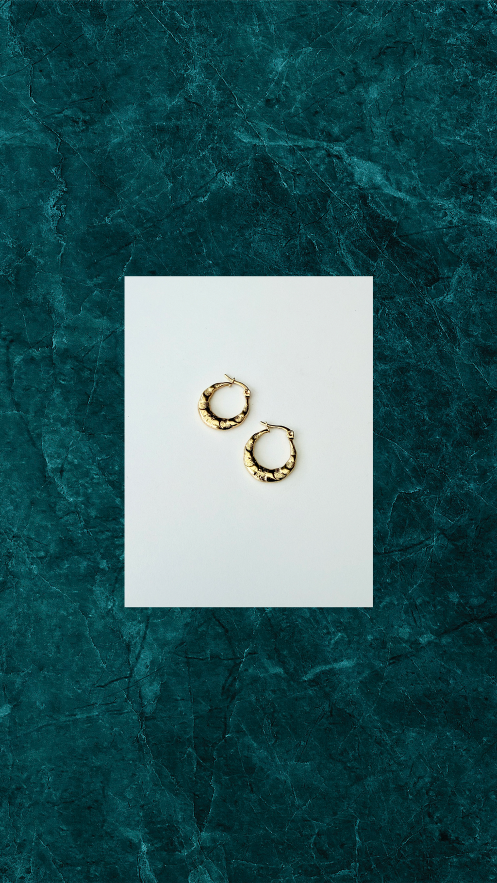 Snake Print Øreringe - 18k Forgyldt