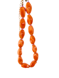 Forgyldt Halskæde med Orange Keramikperler