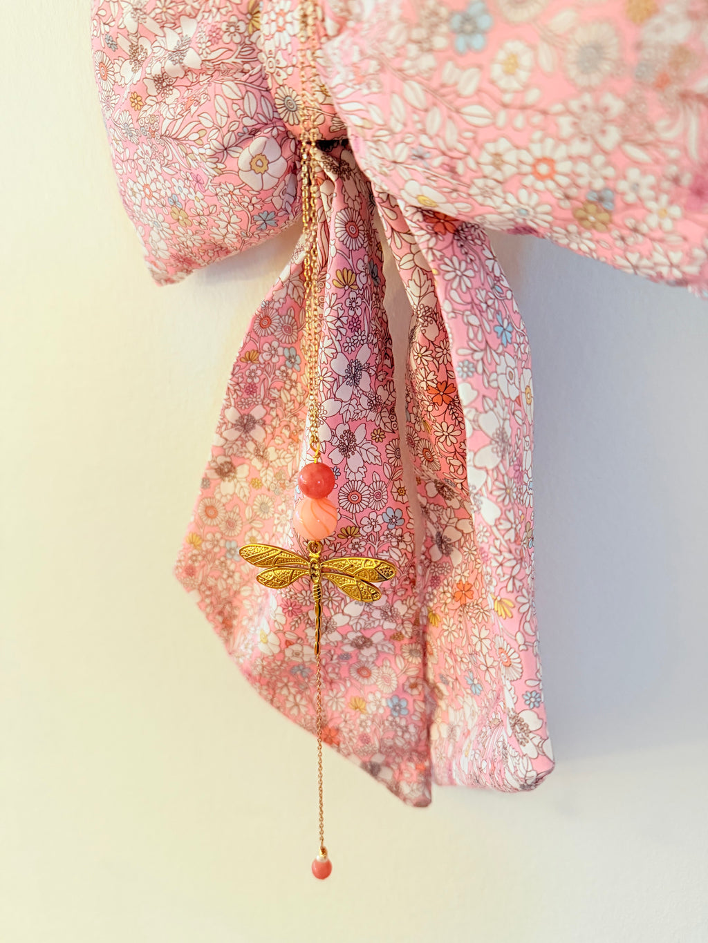 Forgyldt Y-Halskæde med Guldsmed Rosa - Håndlavet Smykke