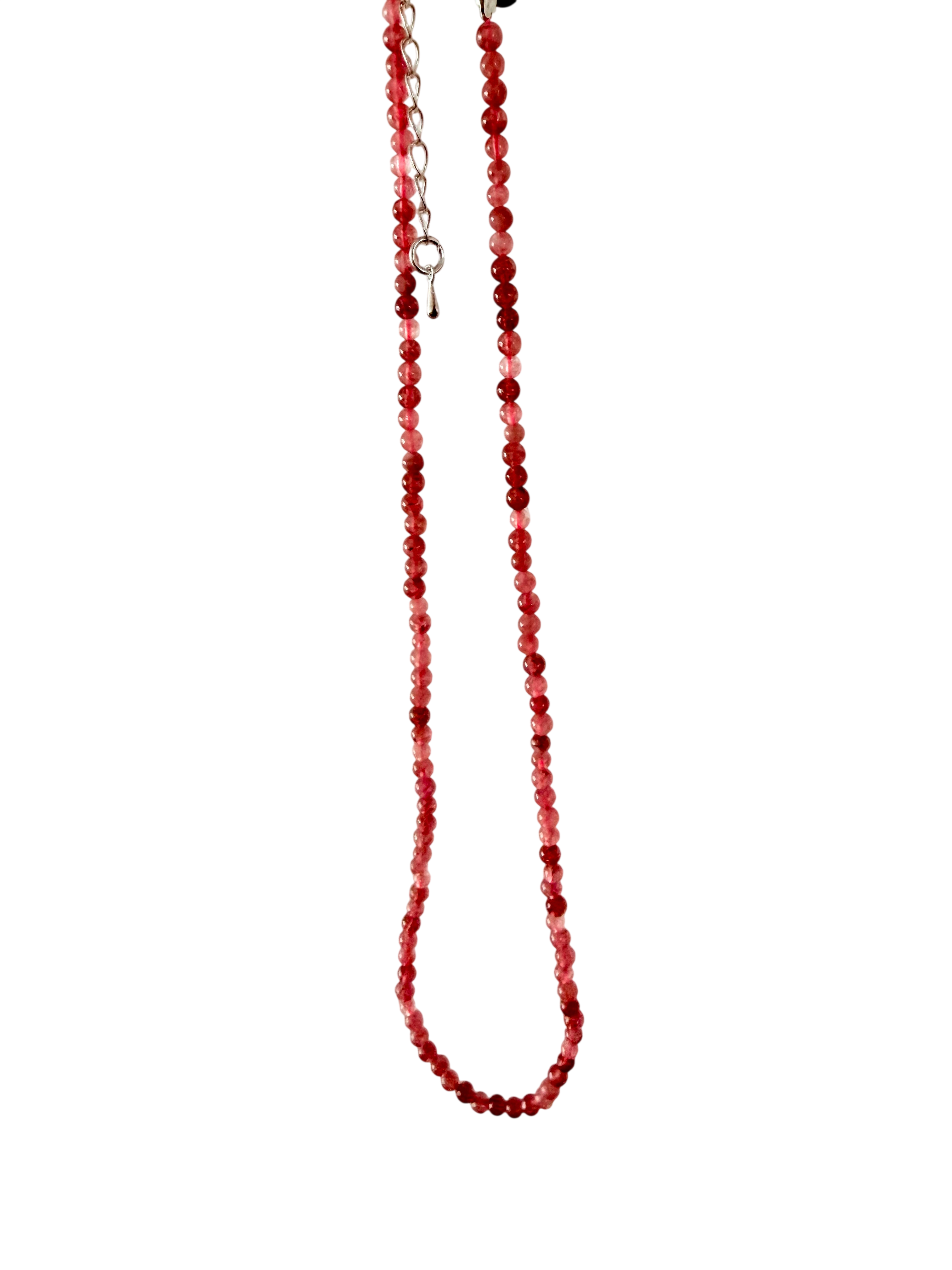 Halskæde med rosa mini perler