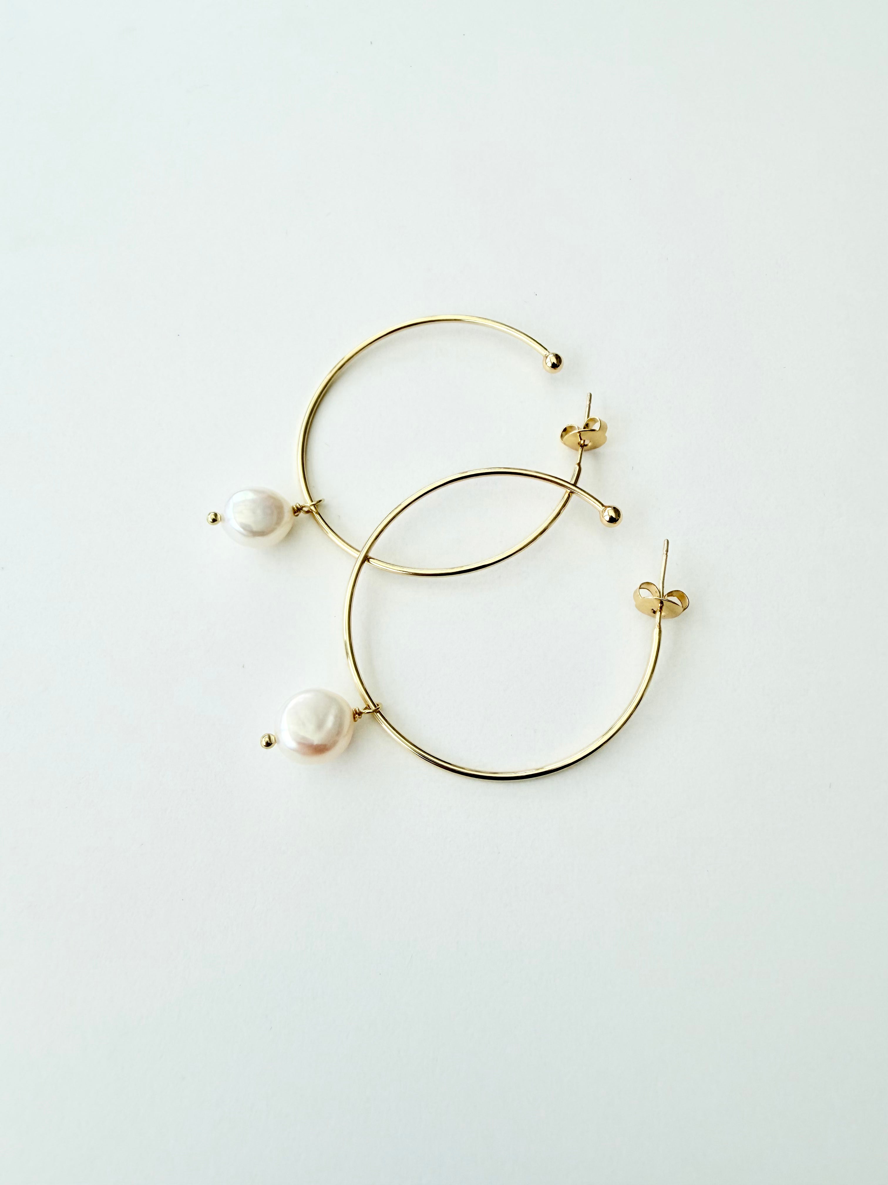 Øreringe med ferskvandsperler