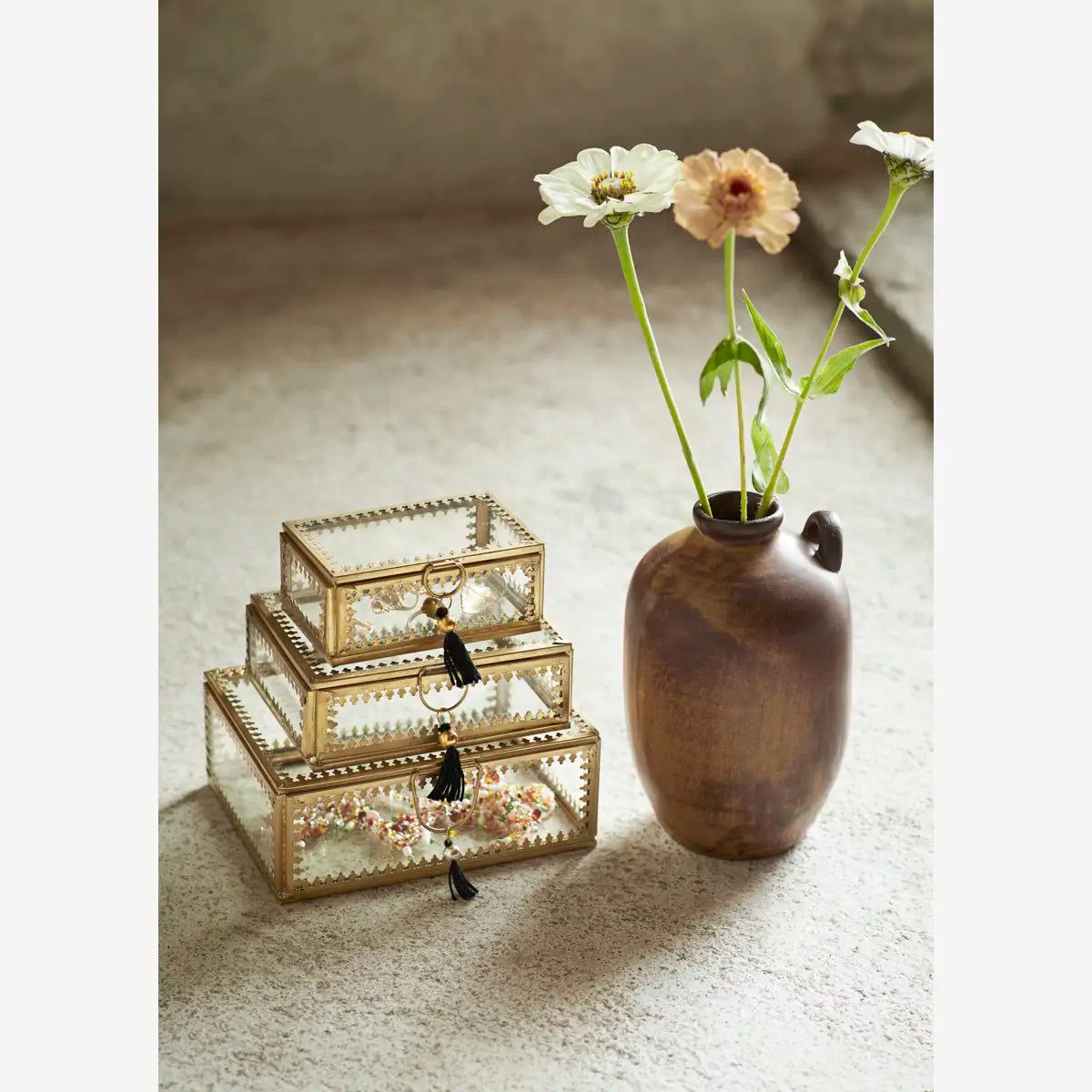 Unique Glass Box With Tassel