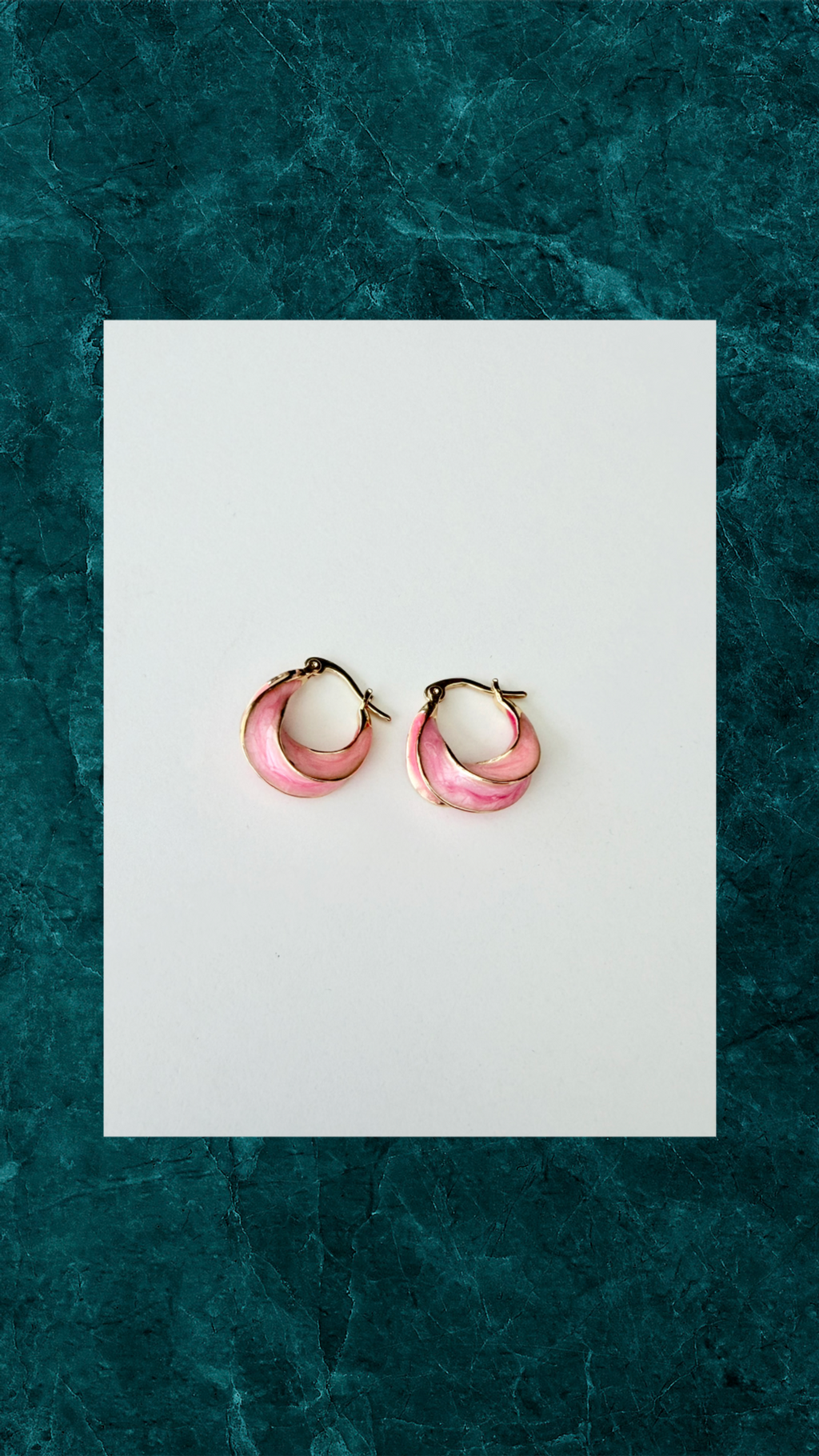 Vendbare Øreringe i Forgyldt – Pink & Lyserød