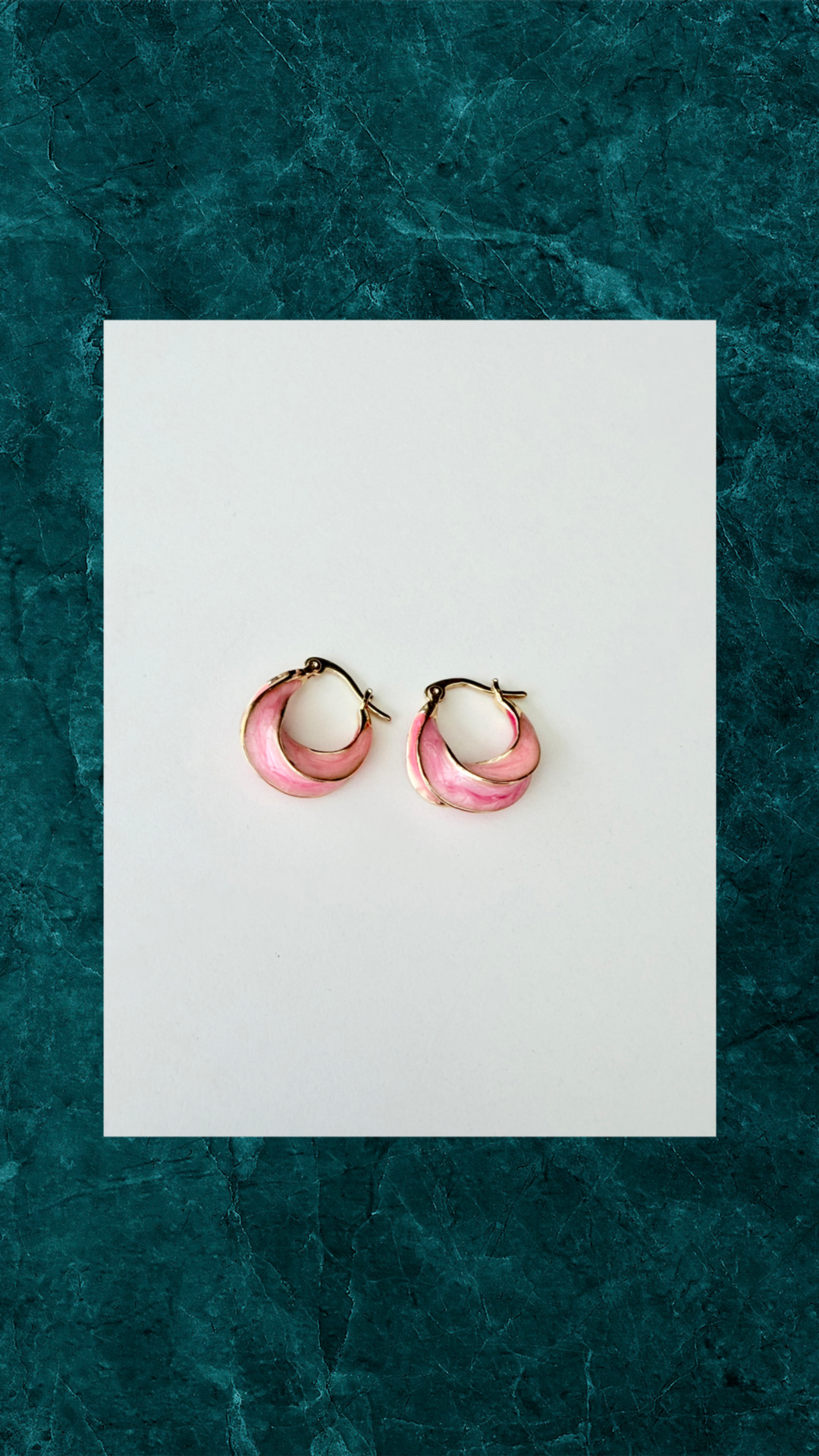 Vendbare Øreringe i Forgyldt – Pink & Lyserød