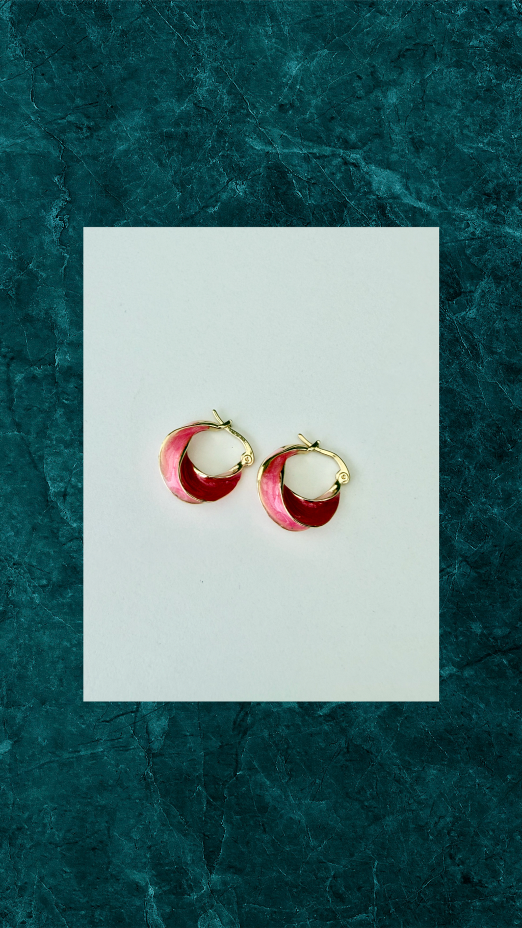 Vendbare Øreringe i Forgyldt – Pink & Lyserød