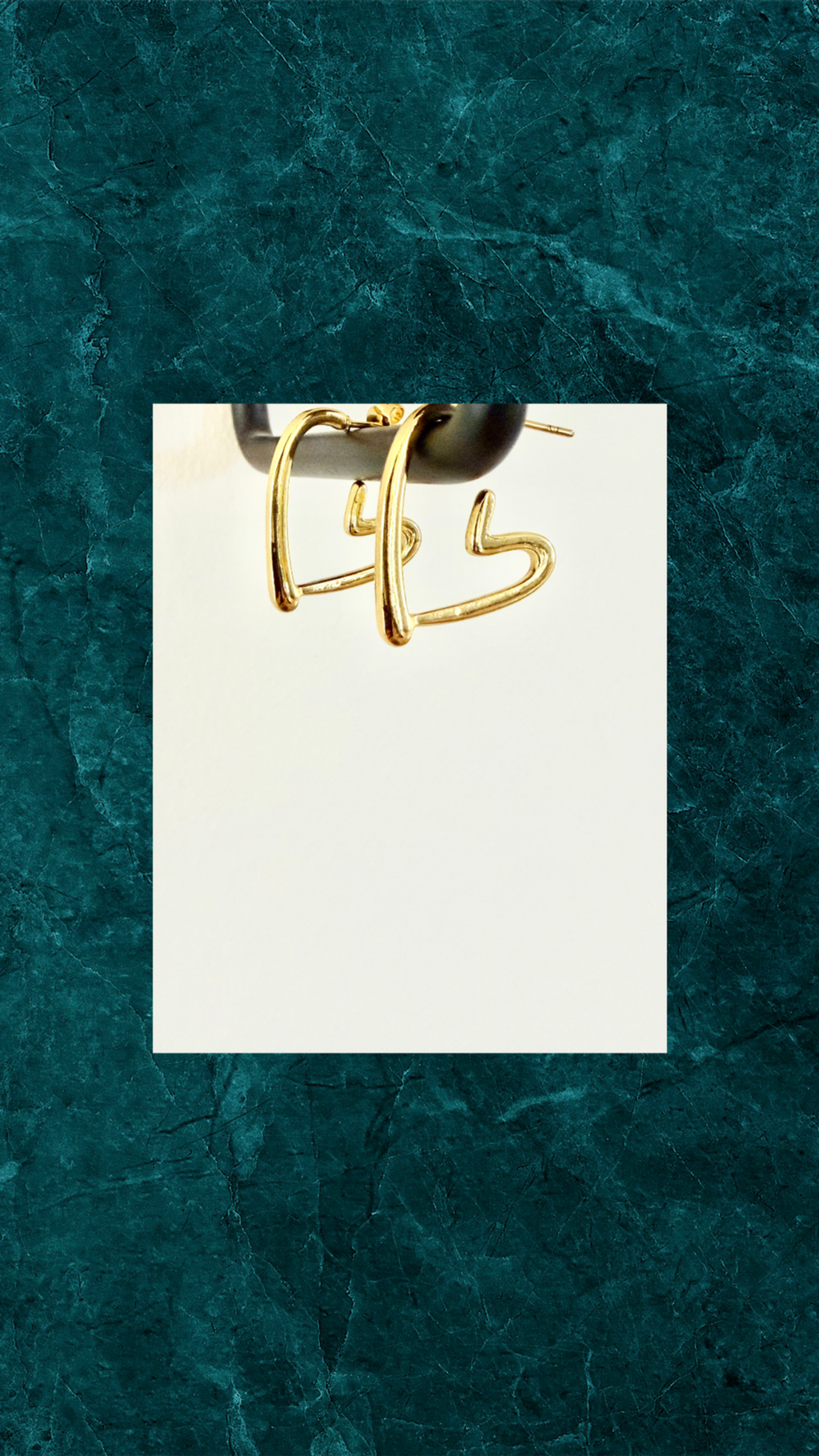 Hjerte Ørestikker – Små Forgyldte Studs