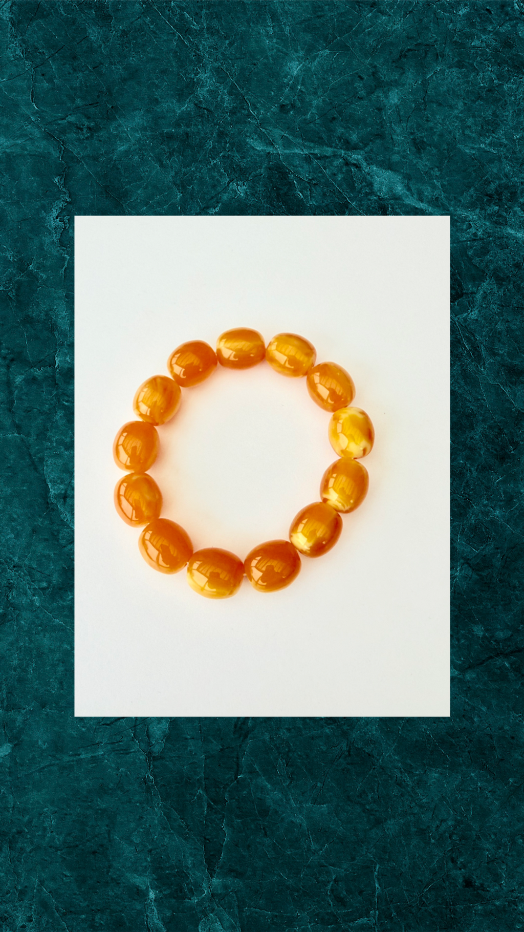 Orange Perlearmbånd – Håndlavet Statement-smykke