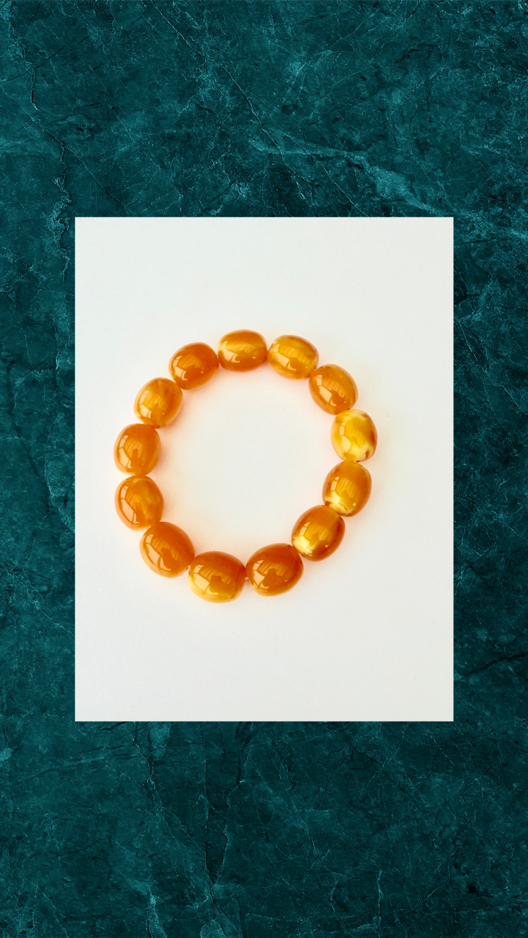 Orange Perlearmbånd – Håndlavet Statement-smykke