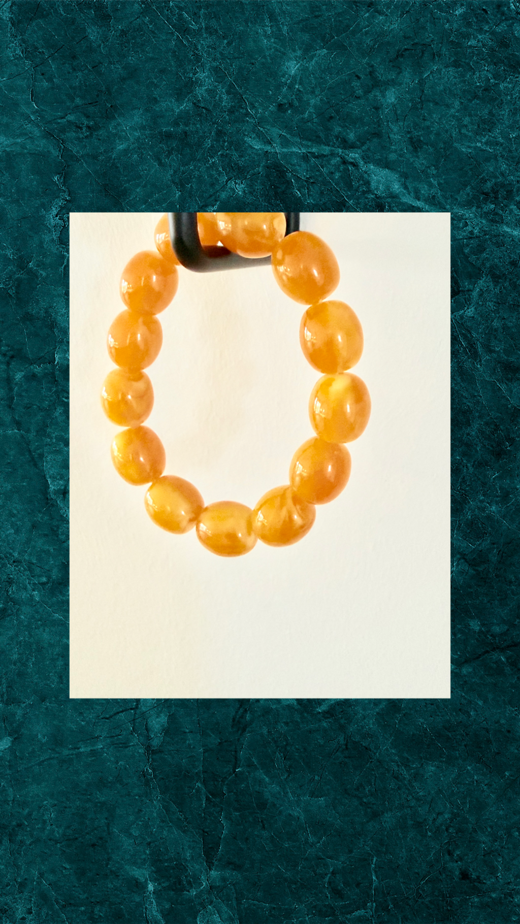 Orange Perlearmbånd – Håndlavet Statement-smykke