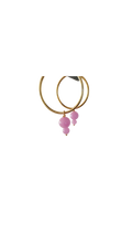 Lavendel Quartz Hoops #86