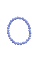 Armbånd med Blå Agat Perler (6 mm)
