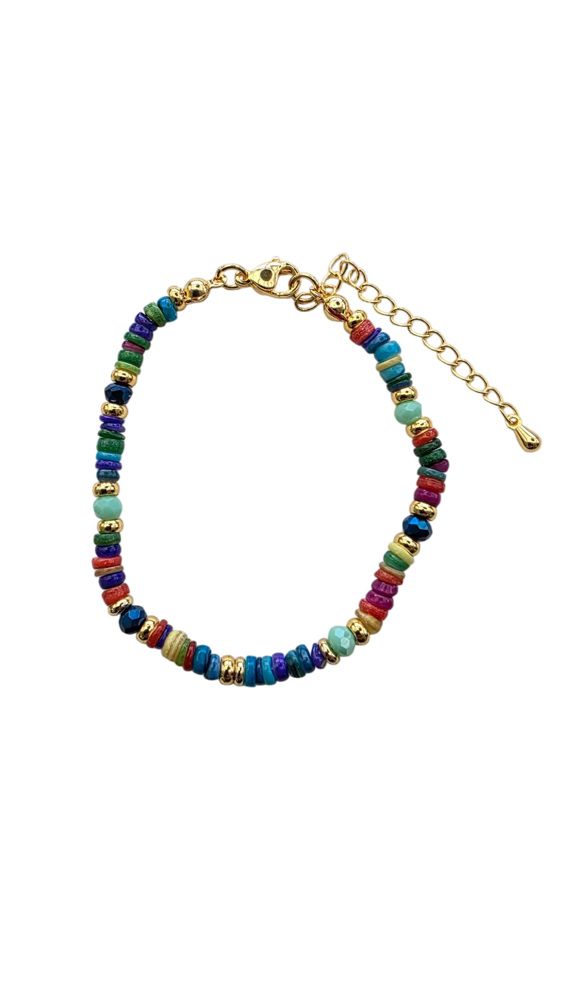 Håndlavet Forgyldt Armbånd – Multi Colour Summer