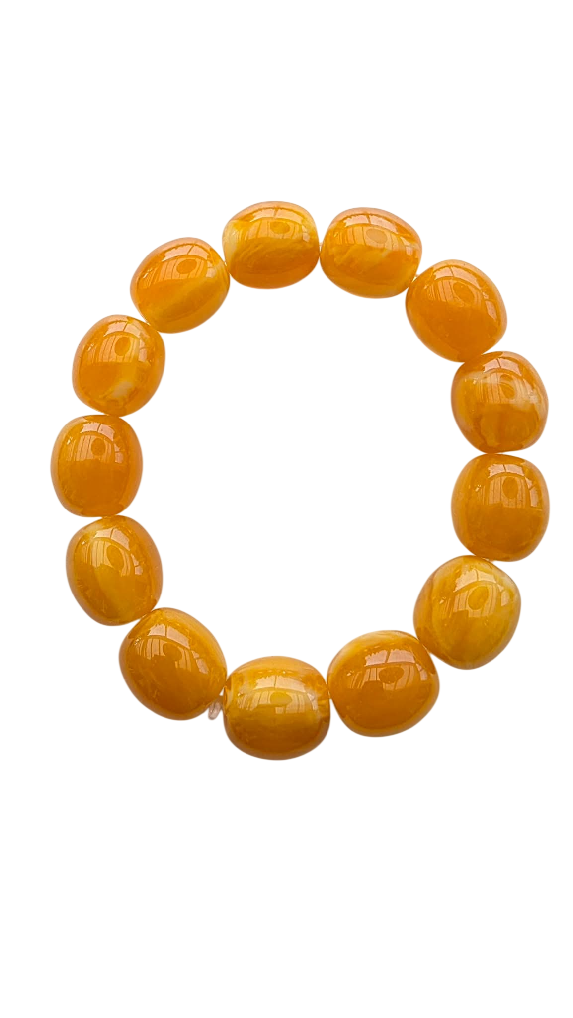 Orange Perlearmbånd – Håndlavet Statement-smykke