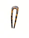 Leopard hårspænde i varme efterårsfarver #D
