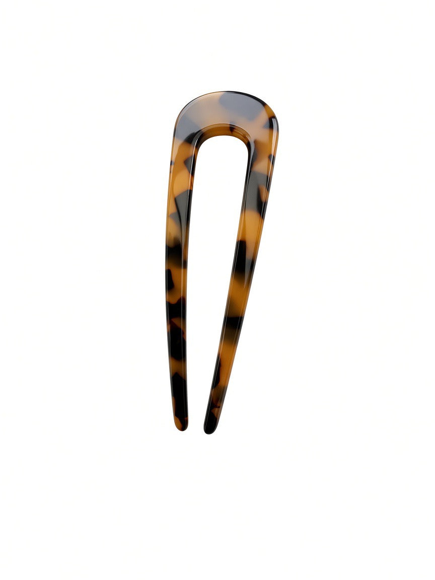 Leopard hårspænde i varme efterårsfarver #D