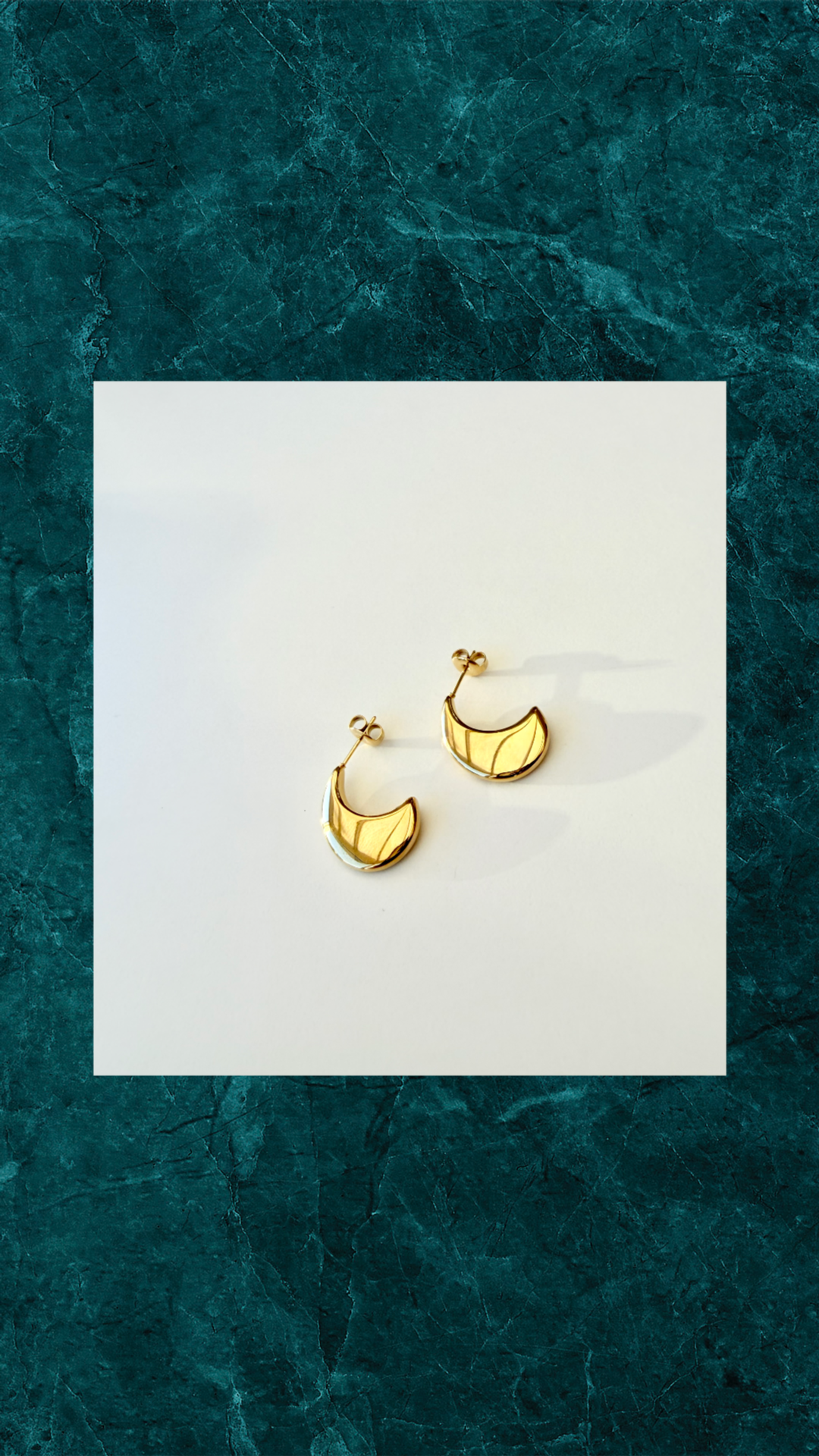 MOON Øreringe - 14k Forgyldte