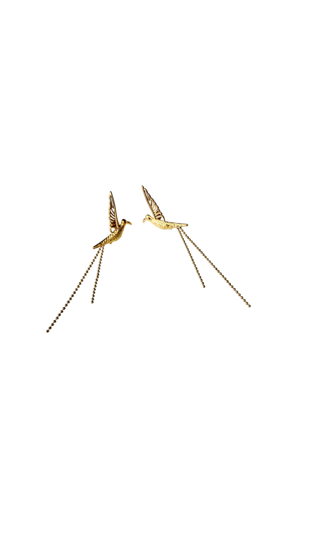 Forgyldte Birds Øreringe - Frihedens Symbol #45