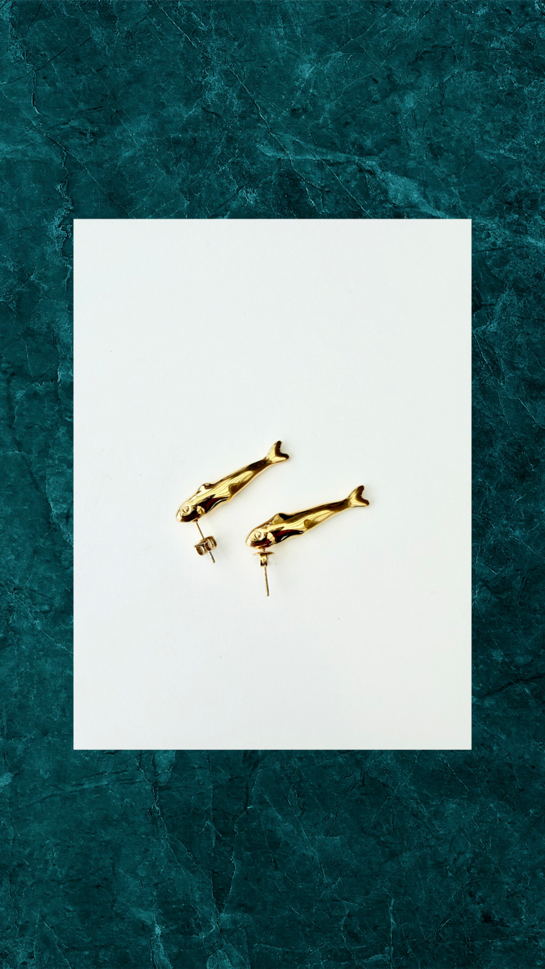 Forgyldte Fish Ørestikker - Flyt Med Strømmen