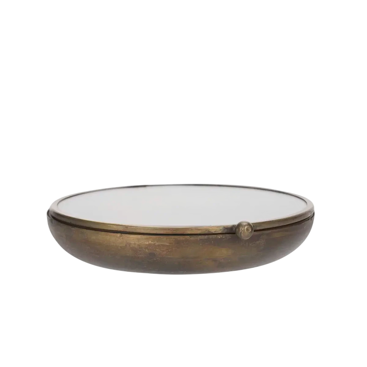 Round Glass Box 14x3 cm.